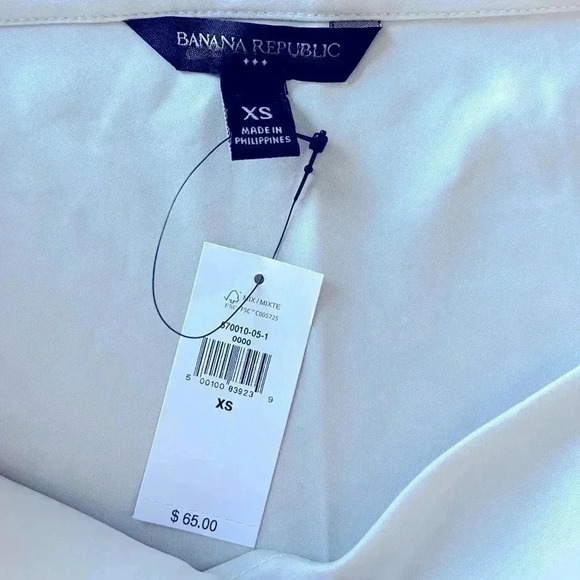 NWT Banana Republic Silver Sleeveless Blouse - Picture 5 of 6